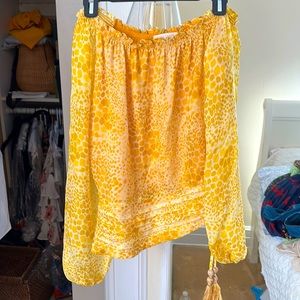 Ramy Brooke extra extra small off shoulder top silk